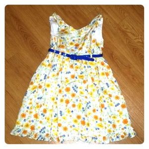 Dress Blue Yellow Green Orange White